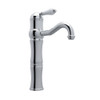13-1/8" above Counter Single Hole, Single Lever Lavatory Faucet with Porcelain Lever in Polished Chrome