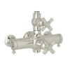 Exposed Thermostatic Valve with Cross Handle in Polished Nickel