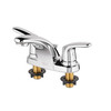 2-Handle 4" Centerset Bathroom Faucet without Drain in Polished Chrome