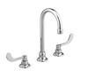 0.5 GPM Widespread Bathroom Faucet with 5" Gooseneck Spout and Flexible Underbody in Polished Chrome