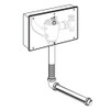 1.6 GPF Concealed Toilet Flush Valve with Wall Box for Wall-Hung Hung Back Spud Bowls