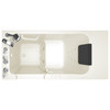 28-in. x 48-in. Walk-In Air Spa and Whirlpool Massage Bathtub with Left-Hand Drain and Tub Faucet in Linen