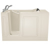 28-in. x 48-in. Walk-In Air Spa and Whirlpool Massage Bathtub with Left-Hand Drain and Tub Faucet in Linen