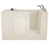 28-in. x 48-in. Walk-In Air Spa and Whirlpool Massage Bathtub with Right-Hand Drain and Tub Faucet in Linen