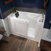 28-in. x 48-in. Walk-In Air Spa and Whirlpool Massage Bathtub with Right-Hand Drain and Tub Faucet in White