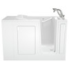 28-in. x 48-in. Walk-In Air Spa Bathtub with Right-Hand Drain and Tub Faucet in White