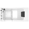 30-in. x 51-in. Walk-In Air Spa and Whirlpool Massage Bathtub with Left-Hand Drain and Tub Faucet in White