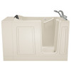 30-in. x 51-in. Walk-In Air Spa and Whirlpool Massage Bathtub with Right-Hand Drain and Tub Faucet in Linen