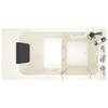 30-in. x 51-in. Walk-In Air Spa and Whirlpool Massage Bathtub with Right-Hand Drain and Tub Faucet in Linen
