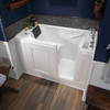 30-in. x 51-in. Walk-In Air Spa and Whirlpool Massage Bathtub with Right-Hand Drain and Tub Faucet in White