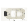 30-in. x 52-in. Outward Opening Door Walk-In Whirlpool Massage Bathtub with Right Door/Drain in Linen