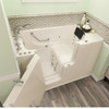 3052OD.109.CLL-PC 30-in. x 52-in. Outward Opening Door Walk-In Air Spa and Whirlpool Massage Bathtub with Left Door/Drain and Tub Faucet in Linen