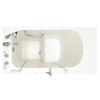 30-in. x 52-in. Outward Opening Door Walk-In Air Spa Bathtub with Left Door/Drain and Tub Faucet in Linen