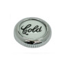 Porcelain Screw Cover Cap for Handles with "Cold" in Script in Polished Chrome