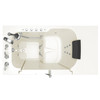 3252OD.109.CLL-PC 32-in. x 52-in. Outward Opening Door Walk-In Air Spa and Whirlpool Massage Bathtub with Left Door/Drain and Tub Faucet in Linen