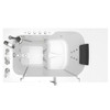 3252OD.109.CLW-PC 32-in. x 52-in. Outward Opening Door Walk-In Air Spa and Whirlpool Massage Bathtub with Left Door/Drain and Tub Faucet in White