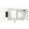 3252OD.109.CRL-PC 32-in. x 52-in. Outward Opening Door Walk-In Air Spa and Whirlpool Massage Bathtub with Right Door/Drain and Tub Faucet in Linen