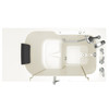 3252OD.109.SRL-PC 32-in. x 52-in. Outward Opening Door Walk-In Soaking Bathtub with Right Door/Drain and Tub Faucet in Linen