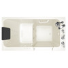 32-in. x 60-in. Walk-In Air Spa and Whirlpool Massage Bathtub with Right-Hand Drain and Tub Faucet in Linen