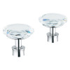 Round Handles (2 Pack) in Chrome/Swarovski Crystal