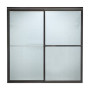 68" Tall Framed, Bypass, Rain Glass Shower Door for 46" to 48" Width Openings in Oil Rubbed Bronze