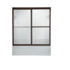 58.5" Tall Framed, Bypass, Clear Glass Shower Door for 56" to 60" Width Openings in Oil Rubbed Bronze