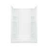 72130106-0 77-in x 35.25-in x 60-in Vikrell Wall and Floor 4-Piece Alcove Shower Kit in White