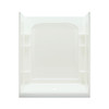 75.75-in x 34-in x 60-in Vikrell Wall and Floor 4-Piece Alcove Shower Kit in White