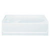 60-in L x 36-in W Oval In Rectangle Skirted Bathtub with Right-Hand Drain in White