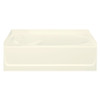 71111120-LNR-96 60-in L x 42-in W Oval In Rectangle Skirted Bathtub with Right-Hand Drain in Biscuit