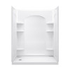 32-in W x 60-in L x 74.5-in H Shower Kit with Age-in-Place Backers in White