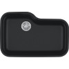 31-3/8in Single Basin Undermount Granite Kitchen Sink in Onyx