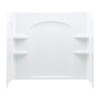 60-in x 32-in Bathtub, Walls and Door Kit, in White/Nickel with Clear Glass