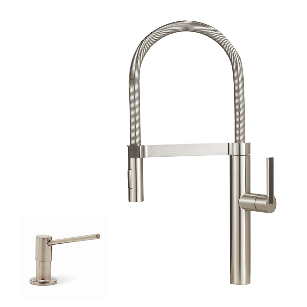 Blanco KF-441407 Culina Semi-Pro Kitchen Faucet with Soap Dispenser in  Satin Nickel KF-441407 Online