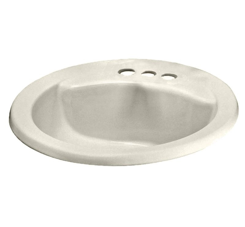 American Standard Cadet Round Drop In Bathroom Sink With 3 Faucet