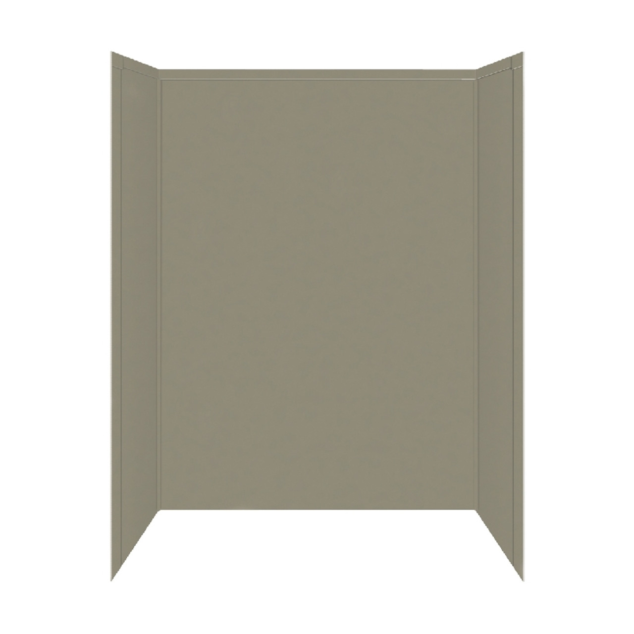 Transolid Decor Solid Surface 60-in x 60-in Tub Wall Surround in ...