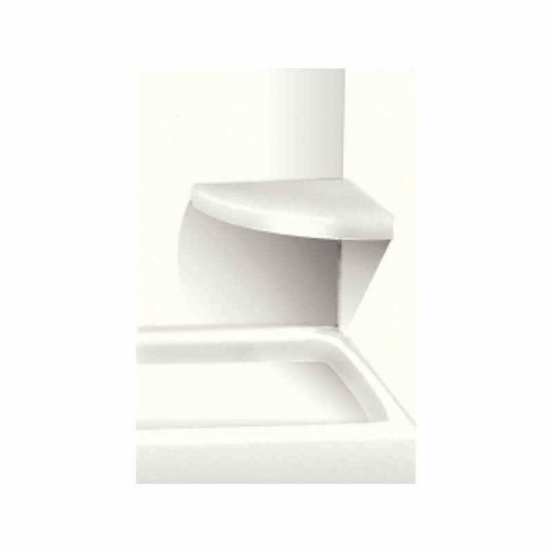 Transolid Decor 14In X 14In Solid Surface WallMount Corner Shower