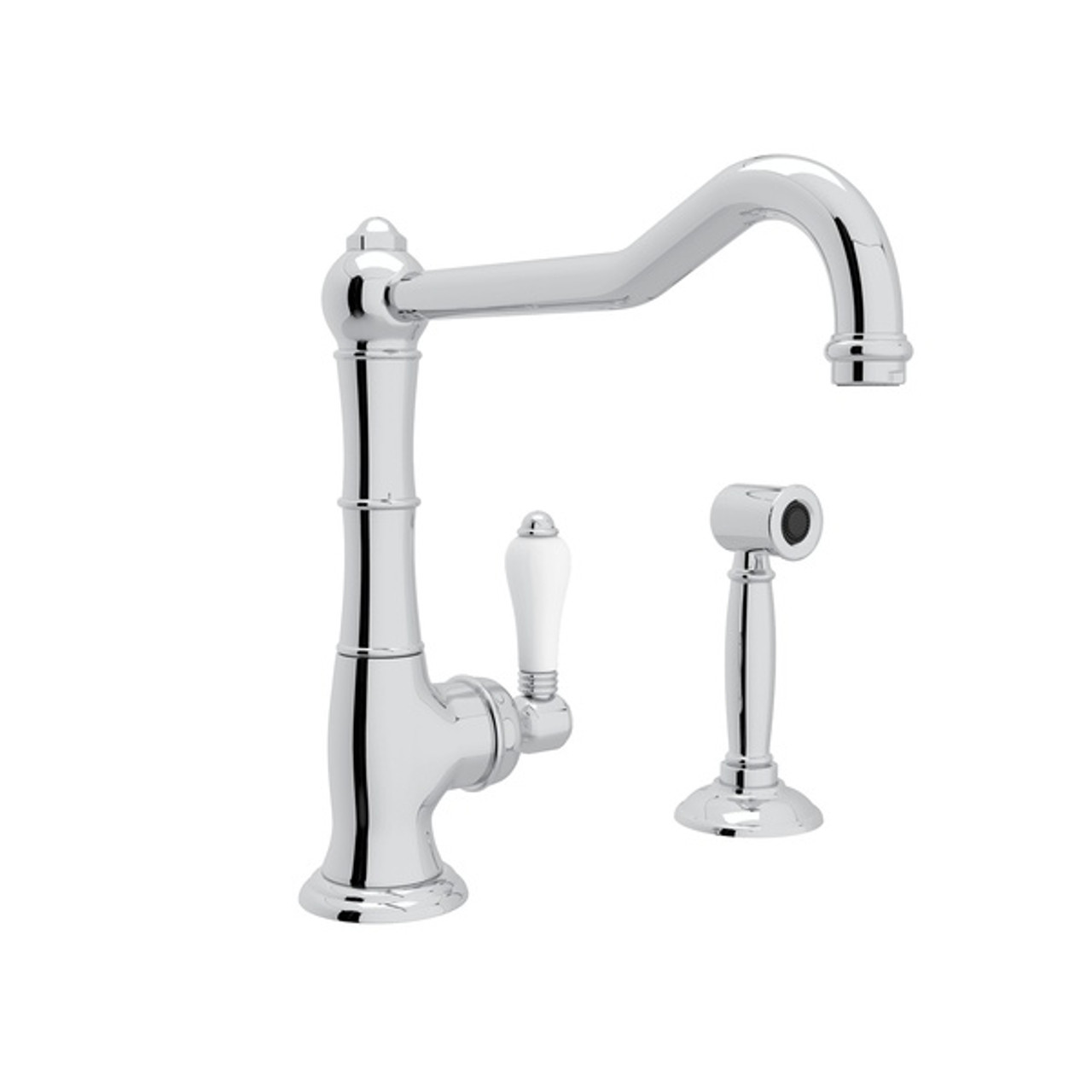 Rohl Italian Kitchen Cinquanta Kitchen Faucet With Single-Lever Handle in Polished  Chrome A3650/11LPWSAPC-2 Online