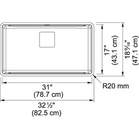 Pescara Um 31-in 18 Gauge Stainless Steel Single Kitchen Sink