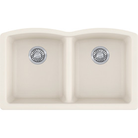 Ellipse Double-Bowl Undermount Sink In Granite Vanilla