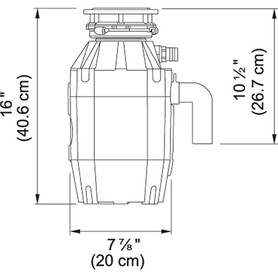 Disposer Continuous 1 1/4 Hp Shell