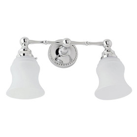 2 Light 17.1in Wide Bathroom Fixture in Satin Nickel