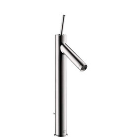 Bathroom Faucet Vessel Faucet with Lever Handle, QuickClean and EcoRight Technology - Less Metal Pop-Up Drain Assembly in Chrome