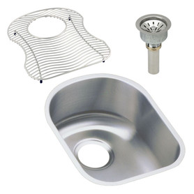 ELUH1317DBG Stainless Steel Single Bowl Undermount Sink Kit in Lustrous Highlighted Satin