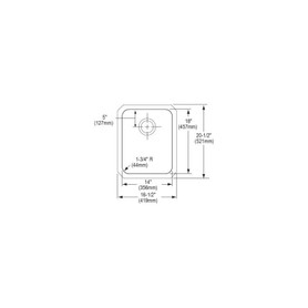 ELUH1418 Stainless Steel Single Bowl Undermount Sink in Lustrous Highlighted Satin