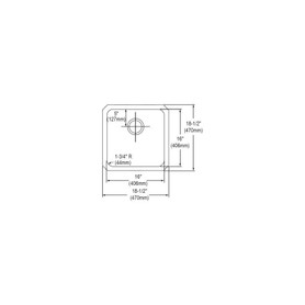 ELUH1616 Stainless Steel Single Bowl Undermount Sink in Lustrous Highlighted Satin
