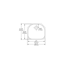 ELUH2118 Stainless Steel Single Bowl Undermount Sink in Lustrous Highlighted Satin