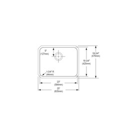 ELUH231710 Stainless Steel Single Bowl Undermount Sink in Lustrous Highlighted Satin