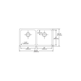 ELUH361710 Stainless Steel Double Bowl Undermount Sink in Lustrous Highlighted Satin