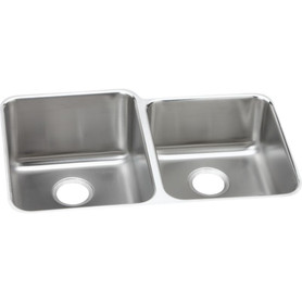 ELUHAD312050R Stainless Steel Double Bowl Undermount Sink in Lustrous Highlighted Satin